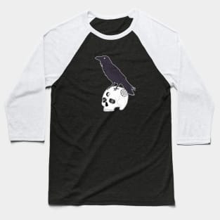 Crow and Skull Baseball T-Shirt